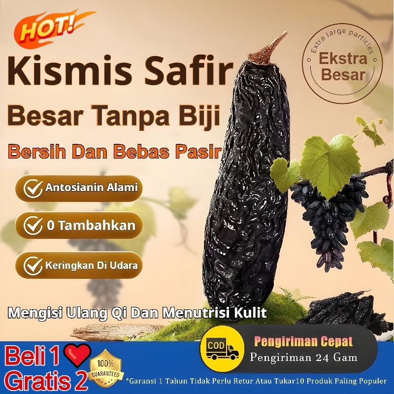 

❤️COD &GRATIS ONGKOS KIRIM❤️Kismis Safir Bebas Gula / Kismis Kering Tanpa Biji / Buah Kering Berkualitas Tinggi, Beri Asam Manis / Tonik Darah, Suplemen Vitamin / Serat Makanan, Perlindungan Kardiovaskular