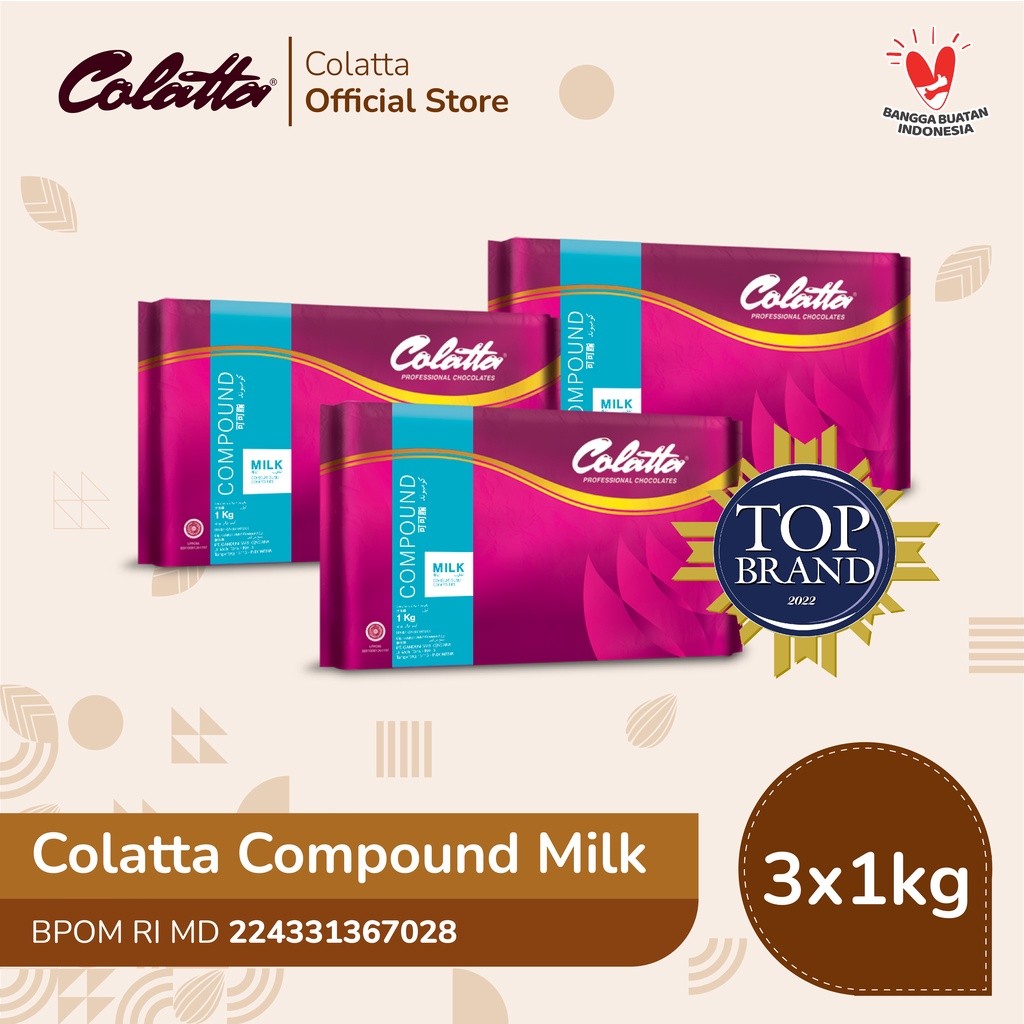 

Bundling Colatta Compound Chocolate Milk - Coklat Susu Batang 1Kg - Isi 3
