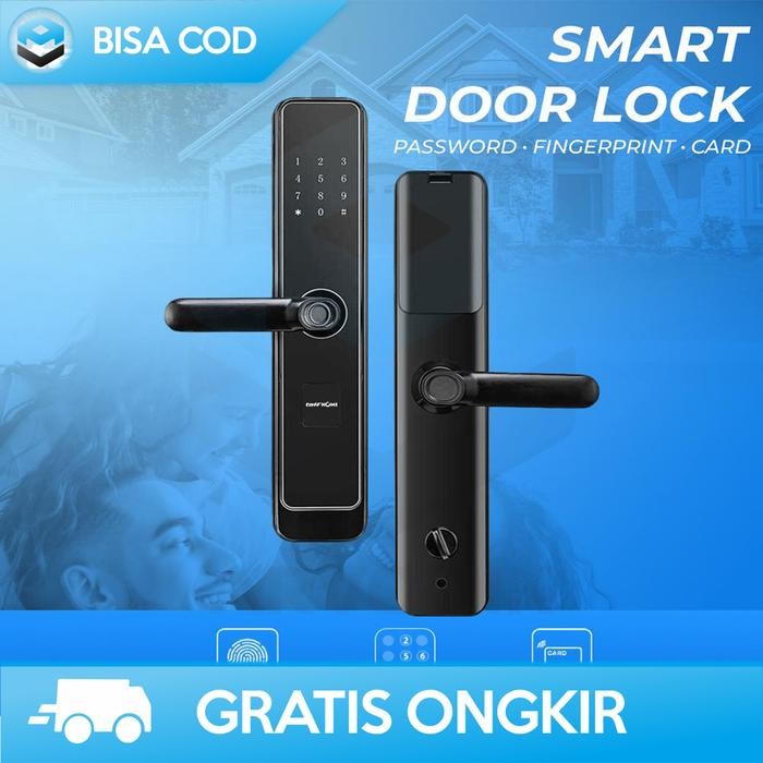 

SMARTT DOOR LOCK HANDLE KUNCI PINTU SIDIK JARI DIGITAL CODE SECURITY