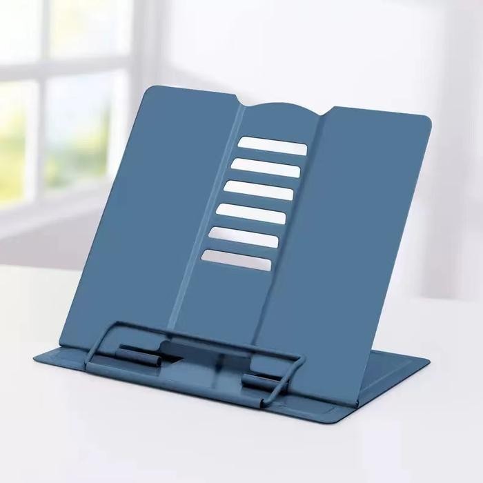 

Promo Triple W Portable Metal Adjustable Book Holder Penyanggah Buku Majalah - Black Terlaris