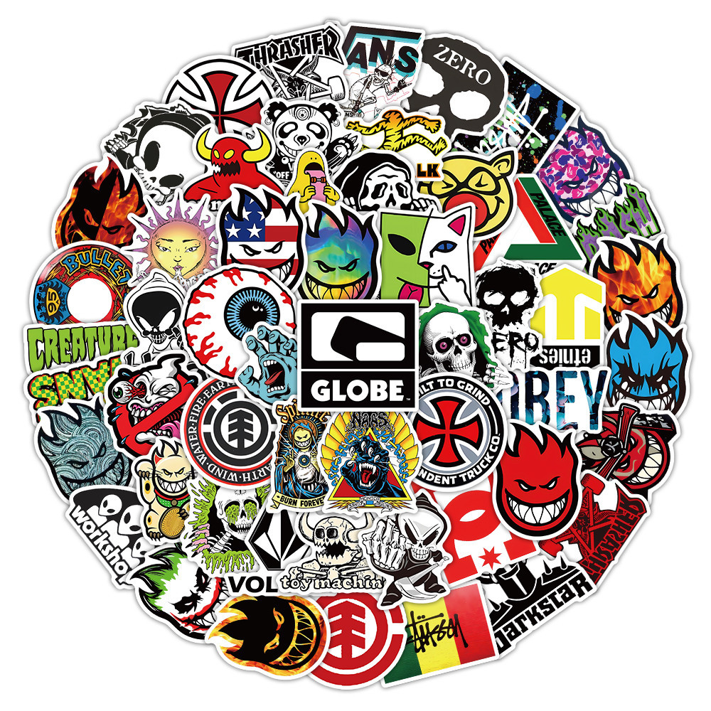 

100PCS Streetwear Graffiti Stickers - Urban Edge Decals for Skateboards, Hydro Flasks & Tech Gear (Supreme-Inspired Logos)