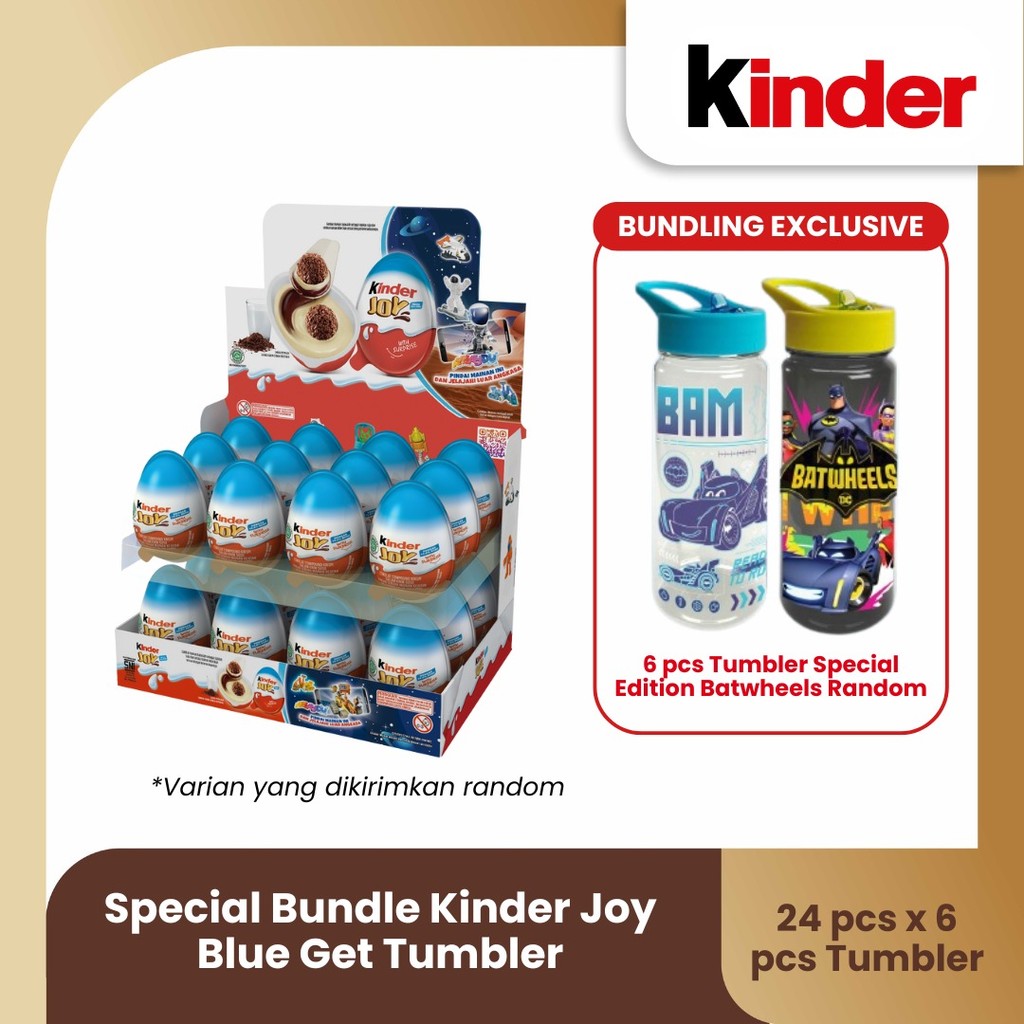 

Special Bundle Kinder Joy Blue 20gr - Isi 24 Pcs Get Tumbler Special Edition