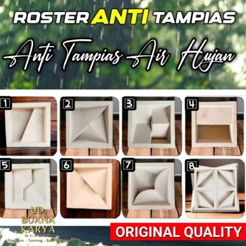 roster beton minimalis anti tampias, loster beton minimalis anti tampias, ventilasi udara, lubang an