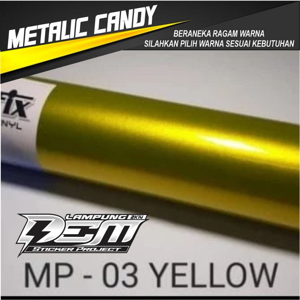 STIKER SKOTLET PROFIX KUNING CANDY METALIK PREMIUM BERKUALITAS