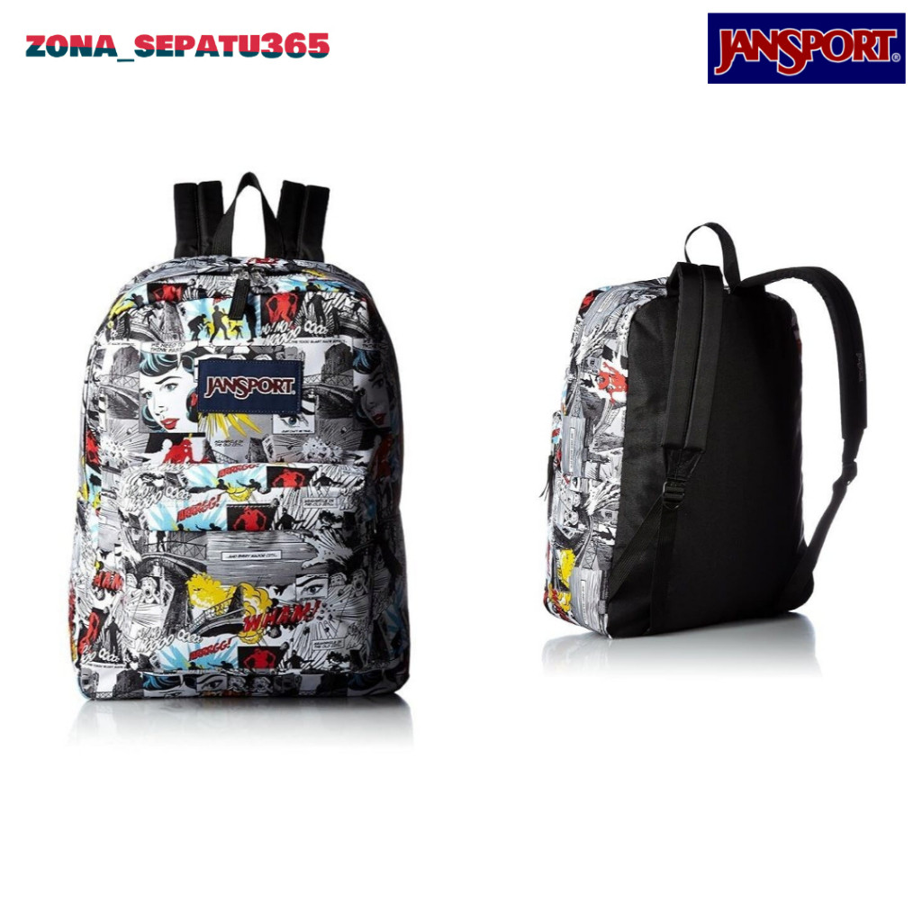 ANGGRAEINI Jansport Superbreak Backpack Multi Comic Strip Tas JanSport Pria Original JS Komik 2025