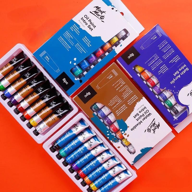 

Acrylic Pigment Set Fluorescent Metal 8-color 18ml High Plasticity Suitable for Painting Graffiti Pigments Art Supplies