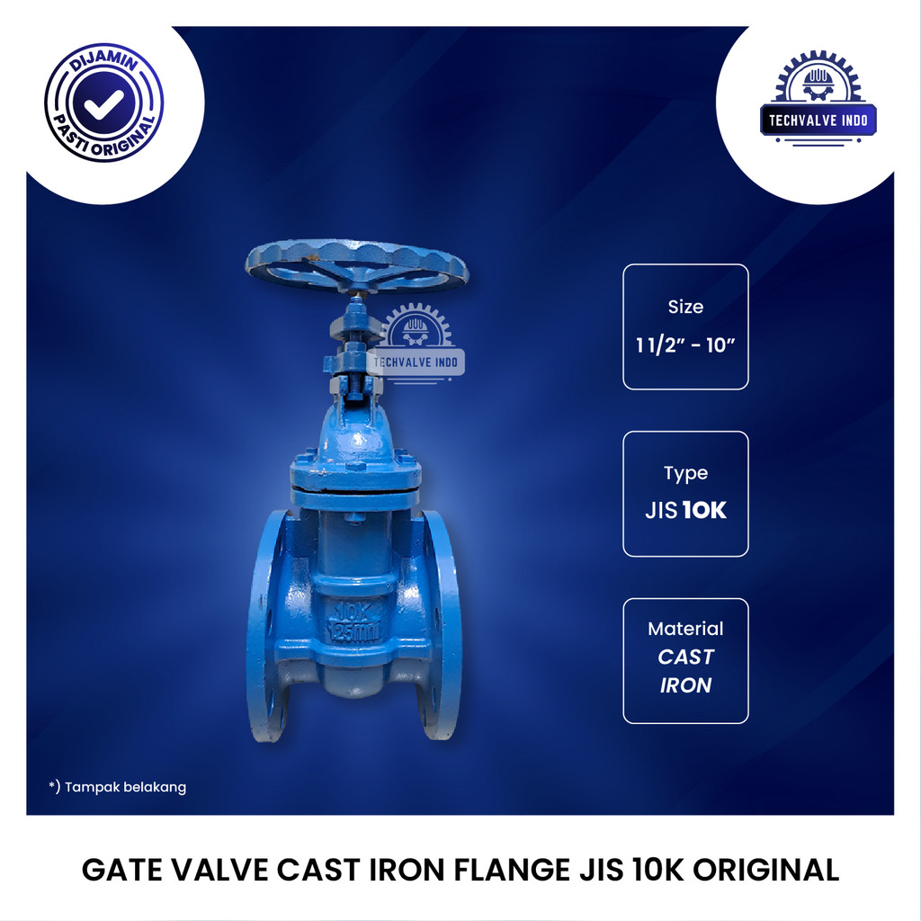 GATE VALVE 8" INCH CAST IRON FLANGE JIS 10K ORIGINAL