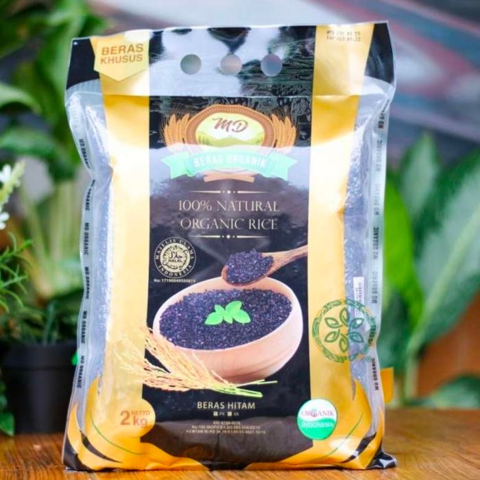 

Beras hitam organik MD 2kg/organic black rice