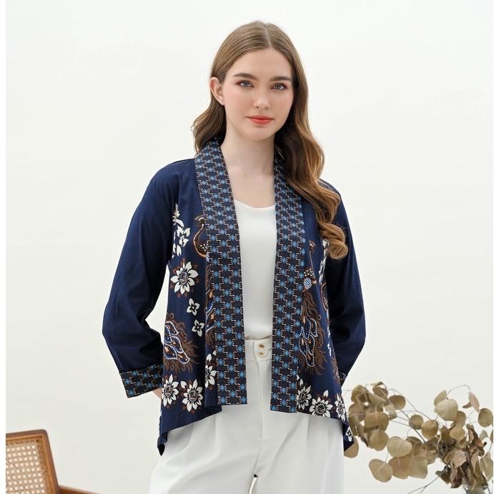 Outer Batik Wanita Modern - Blazer Batik Casual Formal - Atasan Batik Kantor Wanita Elegan