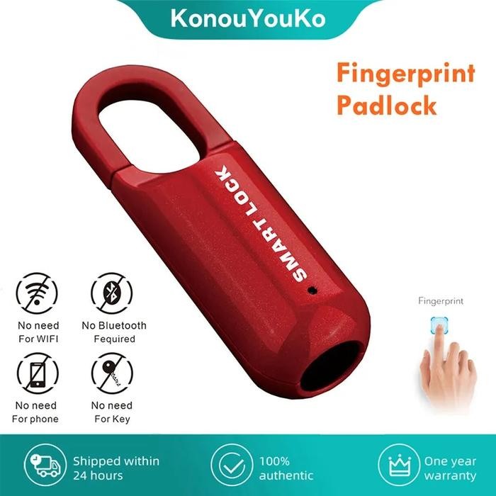 

Mini Fingerprint Locks Padlock Smart Biometric Electronic Lock USB