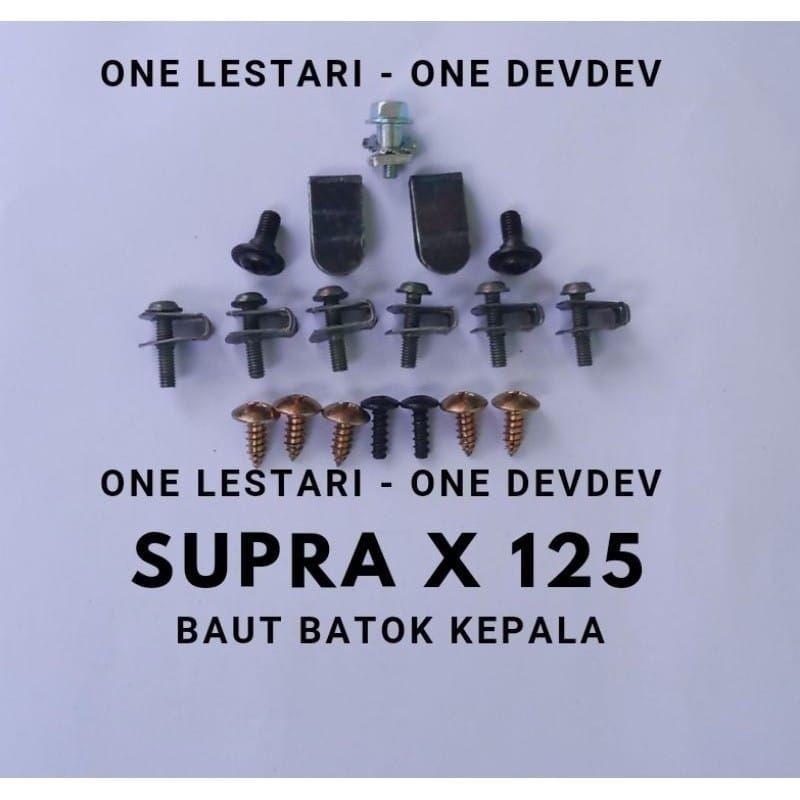 baut batok kepala supra x 125 new batmen / baut batok kepala supra x 125 lama