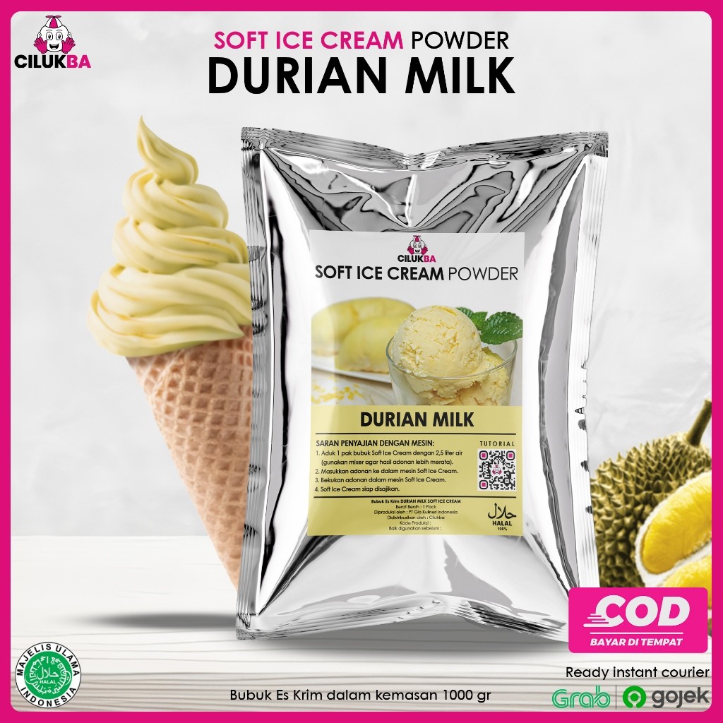 

Cilukba Bubuk Soft Ice Cream Durian Milk 1kg / Pembuatan Dengan Mesin