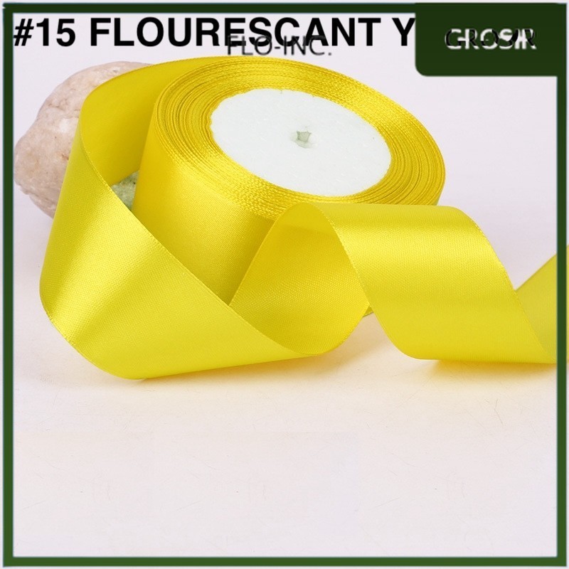 

FLO-INC. - PTA8 SATIN Pita Satin Roll Motif Setangan Satin dan Transparan Modern Pita Kado 4cm/Pita Dekorasi Buket