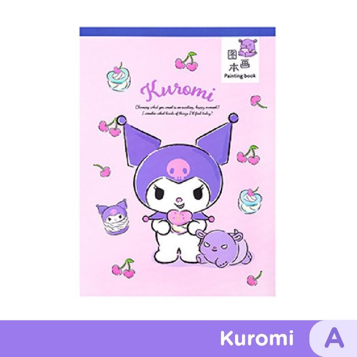 

TERLARIS! TOKKADO Sanrio Drawing Book Buku Gambar A4 Lukis Painting Sketch Lucu - Kuromi A