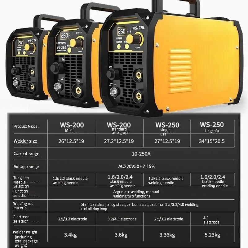 WS-200 250 Model Welding Machine Household Mini Argon Arc Welding Machine 220V Dual Purpose Welding 