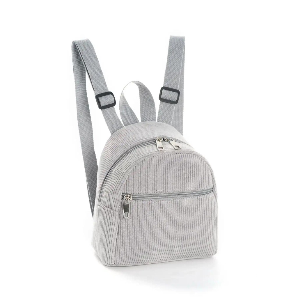 

Girls Boys Solid Color Corduroy Adjustable Kids Backpack Kids School Bag For Outdoor Travel School