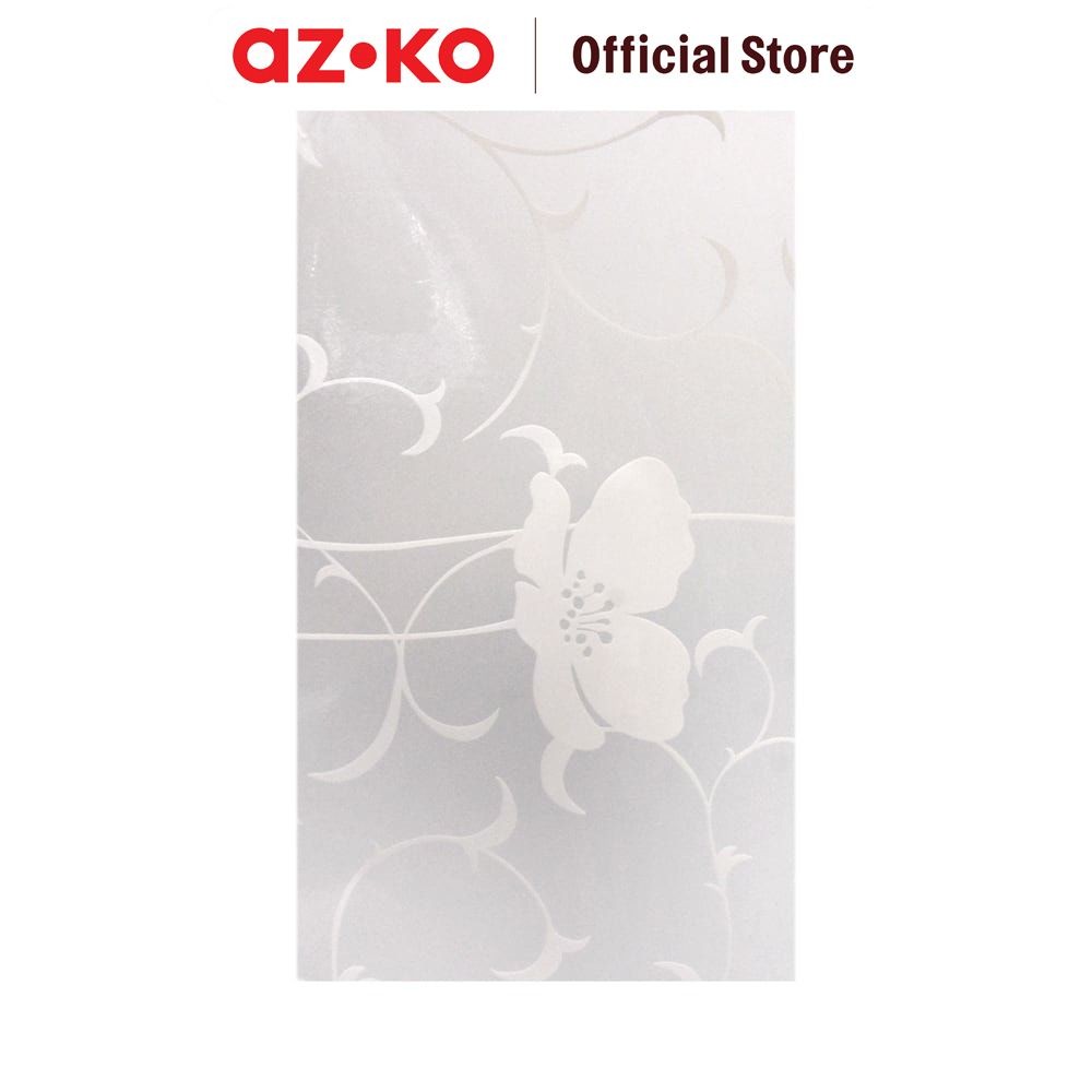 AZKO Arthome 90 cm Kaca Film Flower - Putih Window Film Film Jendela Penghalang Sinar Matahari Akses