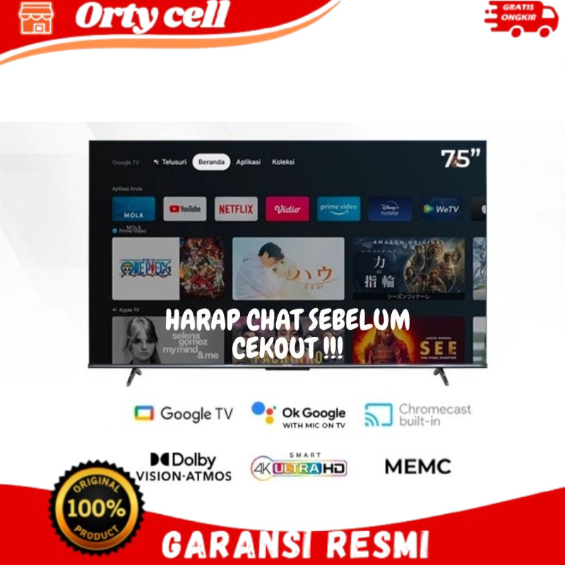 POLYTRON 75UG 5959  LED TV GOOGLE TV 75 INCH GARANSI RESMI