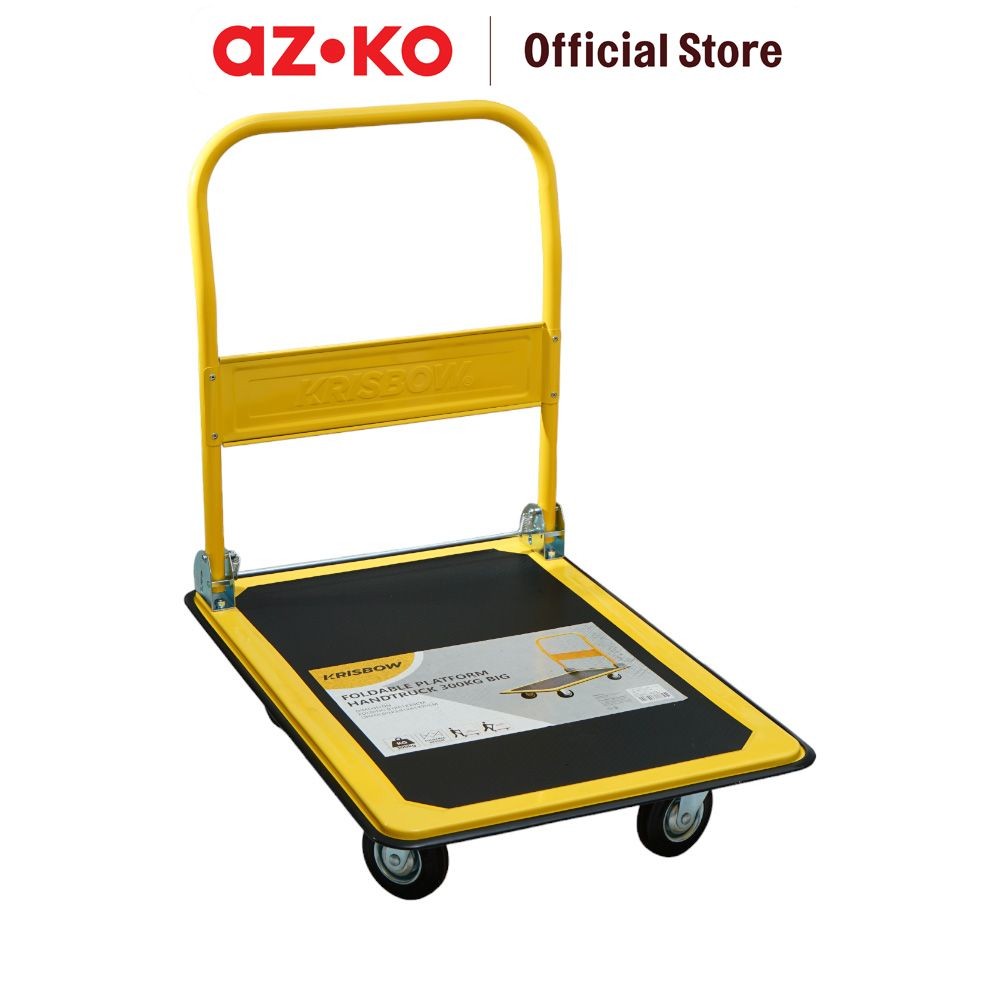 AZKO Krisbow Troli Barang Lipat Big - Kuning Trolley Roda Foldable Trolley Troli Lipat