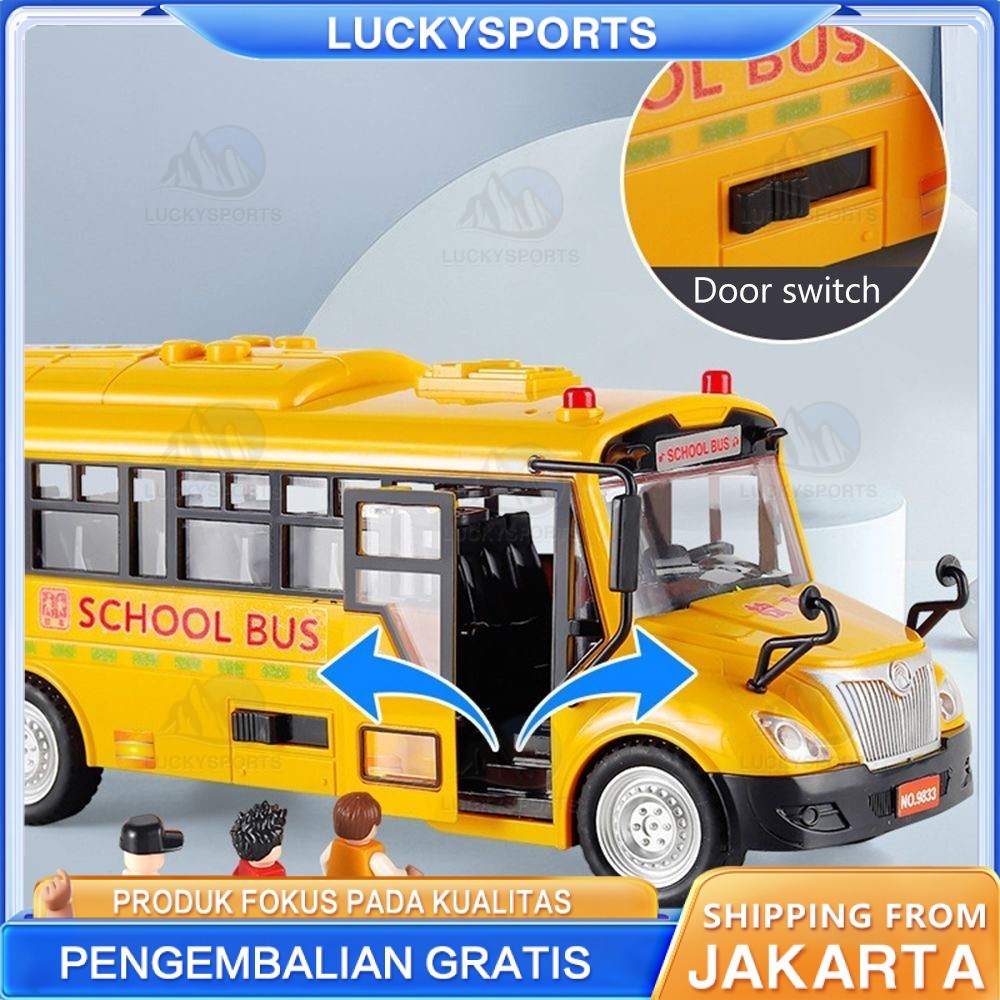 Diecast Bus City Luxury Line Shimura 1:32 Miniatur Bus AKAP Full Lampu Bisa Oleng Dan Belok Mainan A
