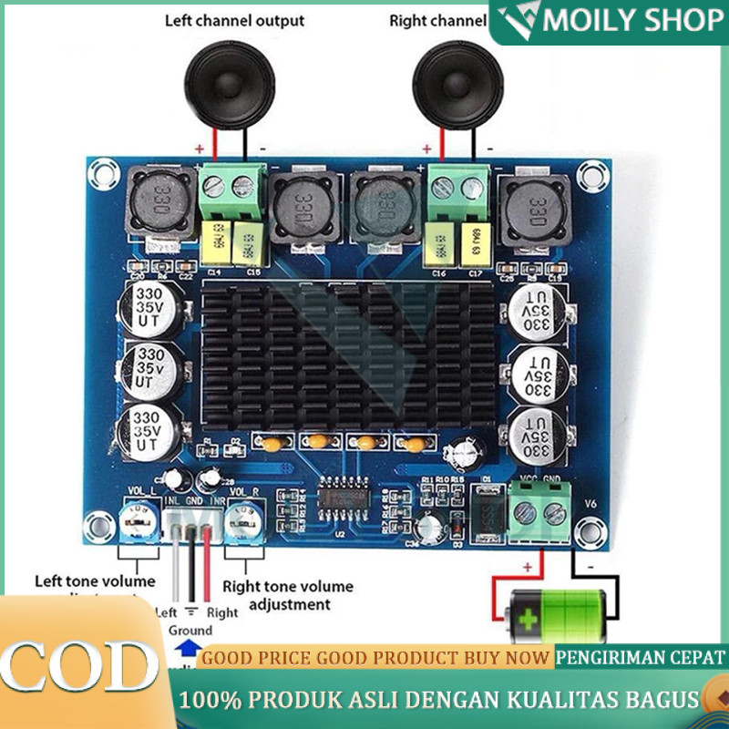M 543 KIT AMPLI CLASS D TPA3116D2 2 X 120 WATT XH M543/TPA3116D2 120w + 120w XH-M543 HCW-M311 HW-408