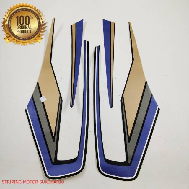 (ORI) STRIPING stiker list body yamaha RX KING 1992  full set hitam kualitas original