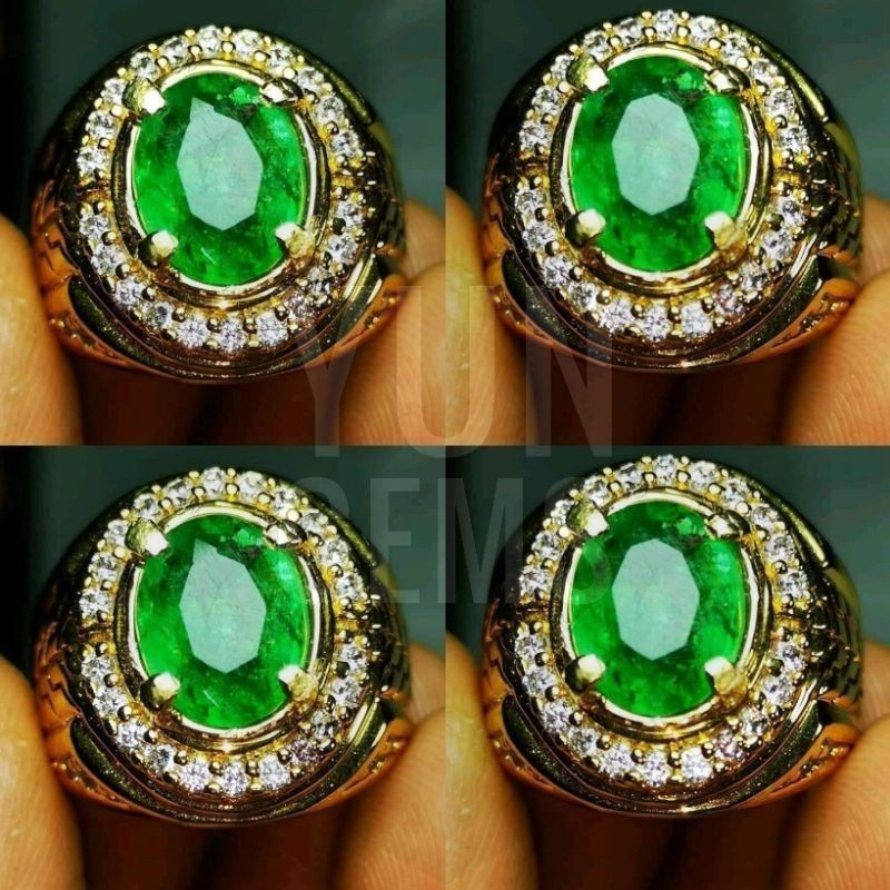 Batu Permata Emerald Beryld Jambrud Colombia Asli Memo ACC LAB