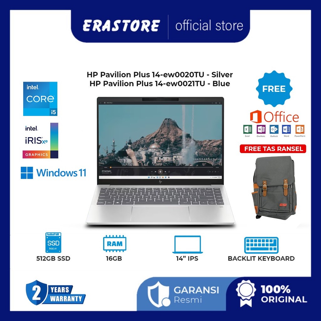 HP Pavilion Plus 14-ew0020TU/ew0021TU i5-1355U 512GB SSD 16GB WIN11