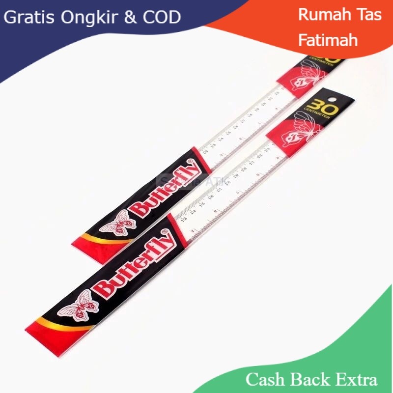 

Promo (Isi 6 Pcs) Penggaris Plastik 30 cm Merek Butterfly By Rumah Tas Fatimah
