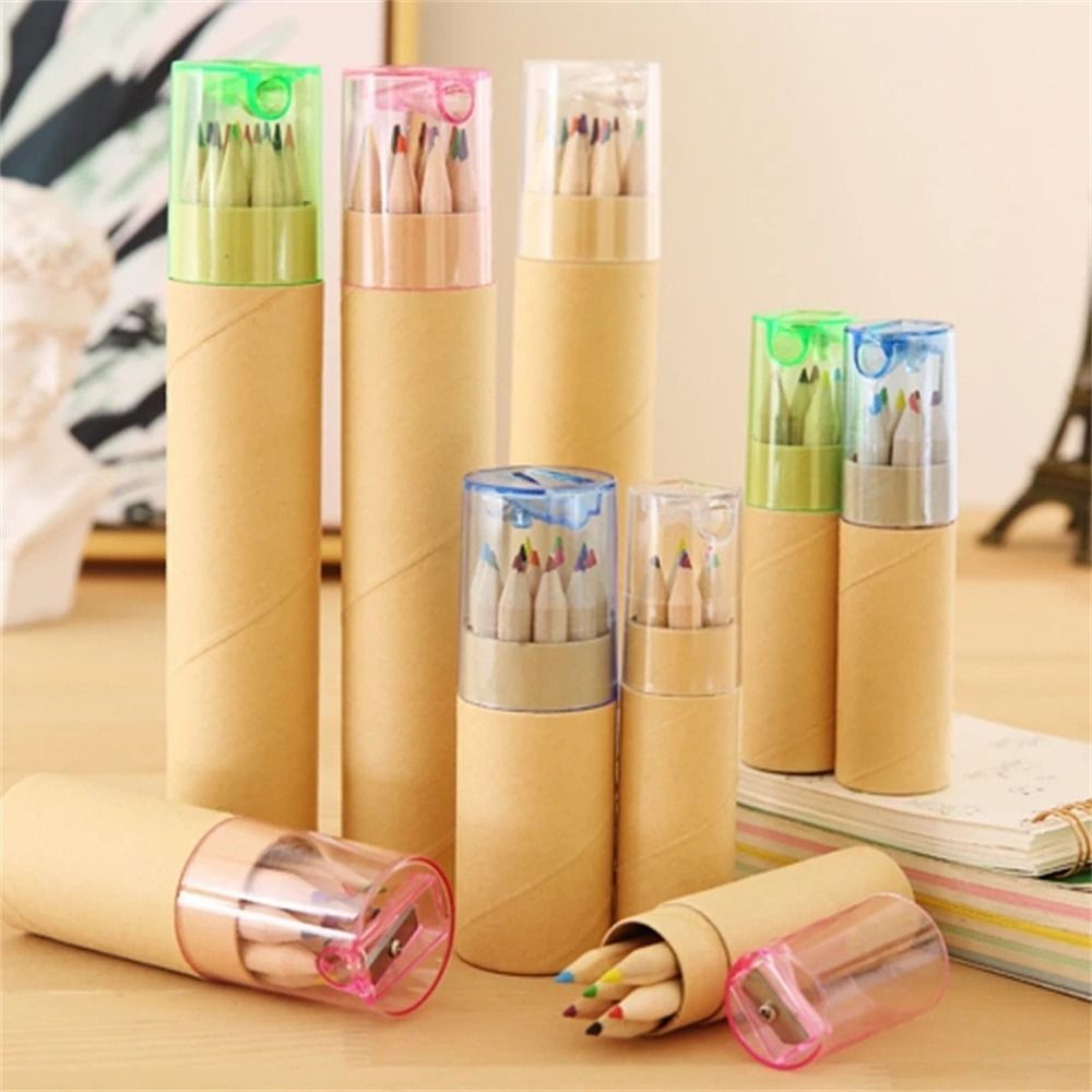 

Professional 12 Color Pencil Crayon for Child Kawaii School Supplies Stationery Batch Barreled Oily Colored Pencil