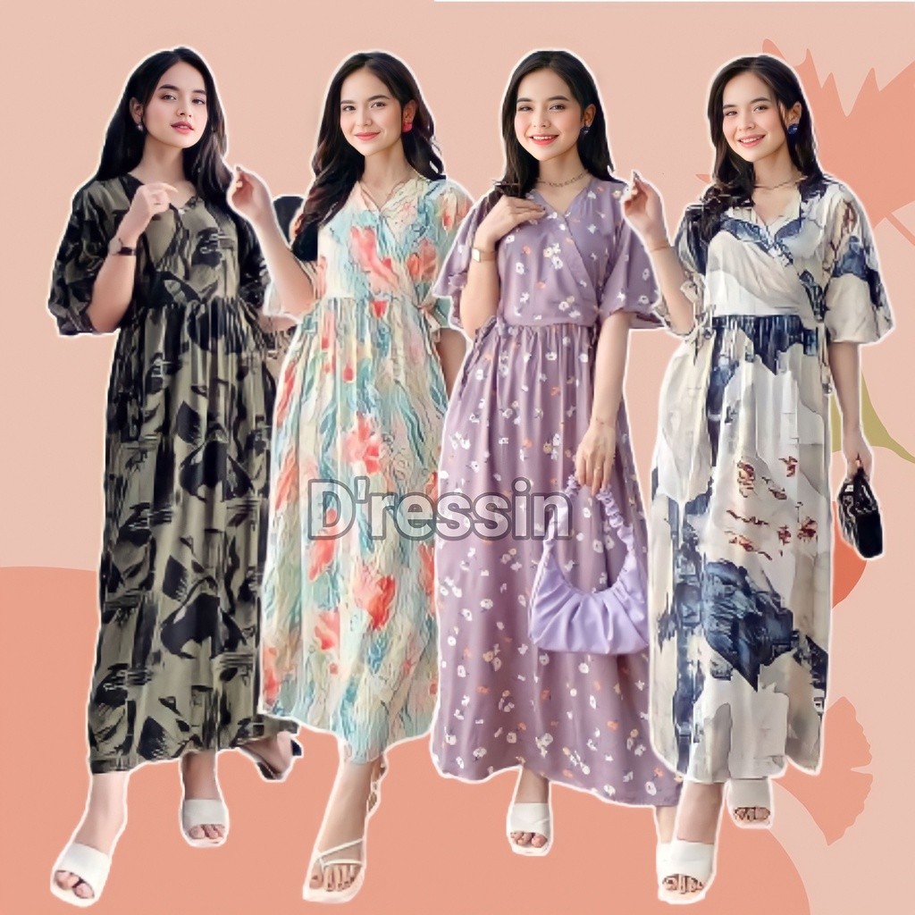BAJU DASTER DRESS KIMONO PIYAMA KAREEN SERUT DADA TIDUR REMAJA WANITA TALI SAMPING KANAN KIRI BUSUI 