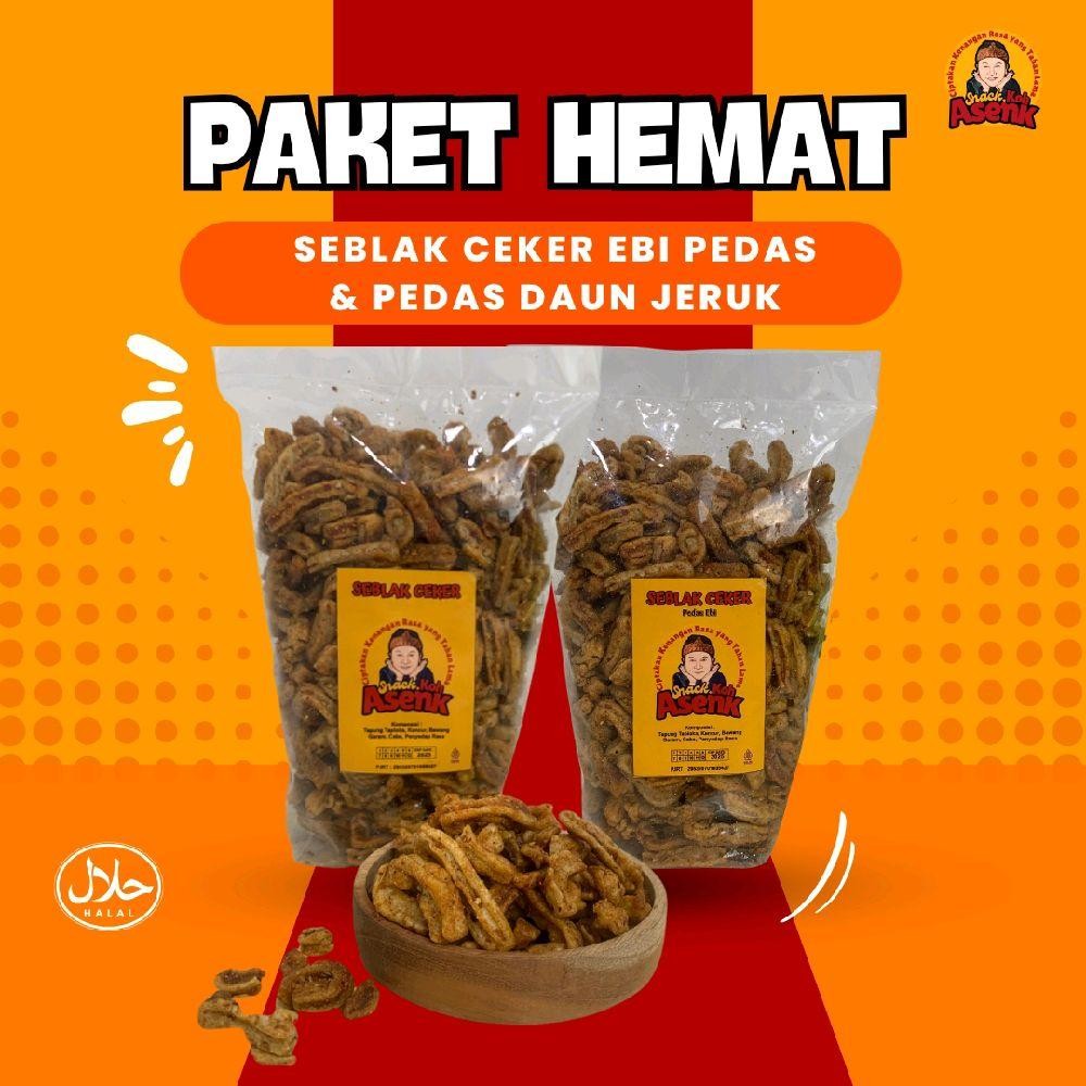 

[Snack Koh Asenk] Paket Hemat Seblak Ceker rasa Udang Ebi dan Jeruk Pedas