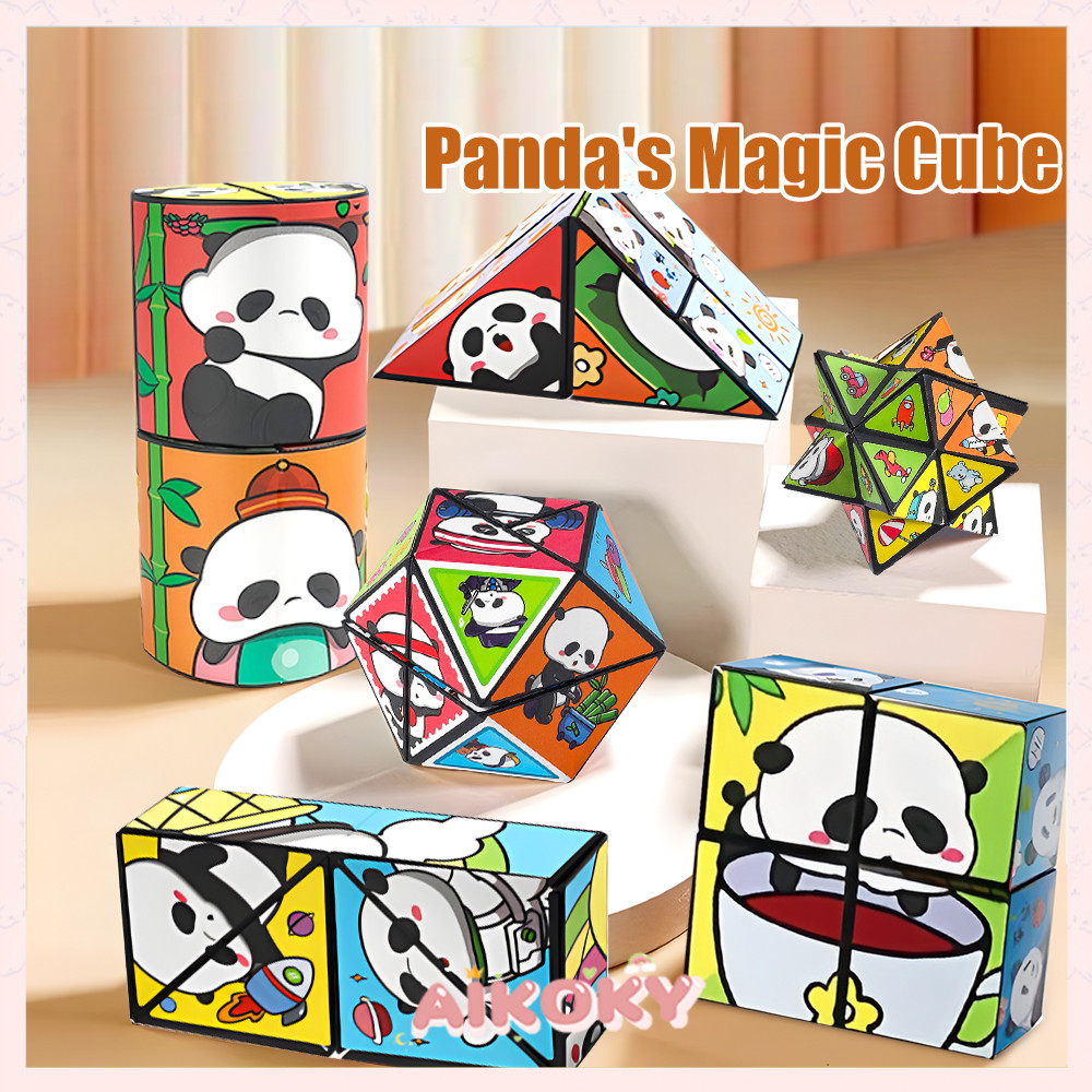 AIKOKY Mainan Edukasi Anak Panda'S Magic Cube Dapat Diputas