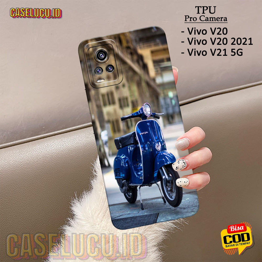 Casing Hp VIVO V20 / V20 2021/ V21 5G Terbaru - Fashion Case Vespa - Case VIVO V20 / V20 2021/ V21 5