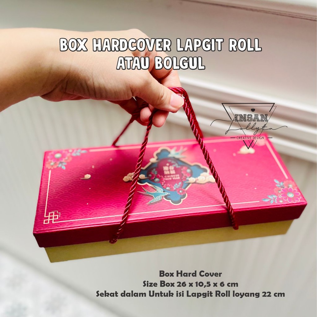 

Box Hardcover CNY Imlek / kotak Hard cover lapgit loyang 22 cm Tema Premium Elegant
