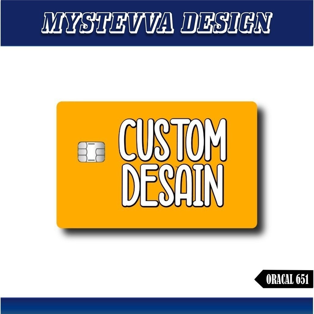 CUSTOM Stiker ATM Skin Card Garskin Kartu Atm Bca Bri Mandiri Debit Credit E-money Flazz Dll