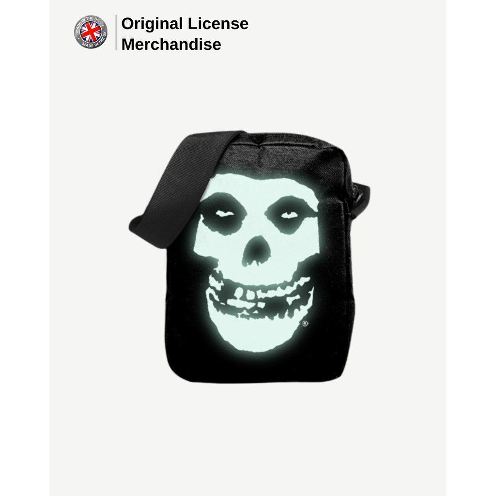 Crossbody Bag Tas Slempang Import Dewasa Pria MISFITS Fiend Glow In The Dark Original Musik Band