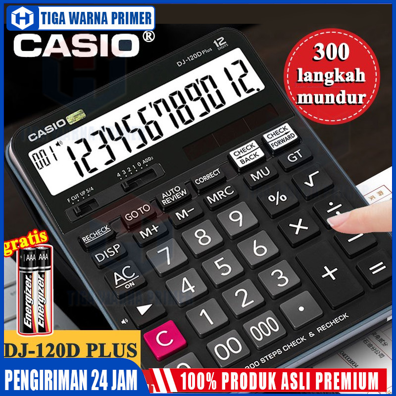 

CASIO Desktop Calculator /Kalkulator kerja Casio ilmiah MJ-120D PLUS/DJ-120D PLUS Kalkulator Casio Scientific Calculator Kalkulator Meja Check Correct 100% asli