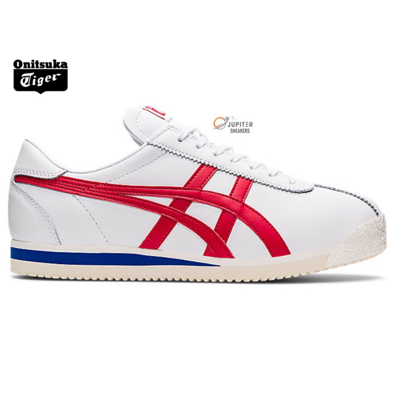Promo Sepatu Onitsuka Tiger Onitsuka Tiger Leather CORSAIR White Red • Free paperbaq dan kaos kaki•