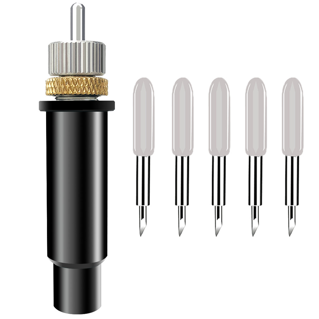 

5pcs Dia 2mm Plotter Vinyl Cutter Blade and 1pc Latest Holder for Maker 3 Explore 3 Air Deepcut