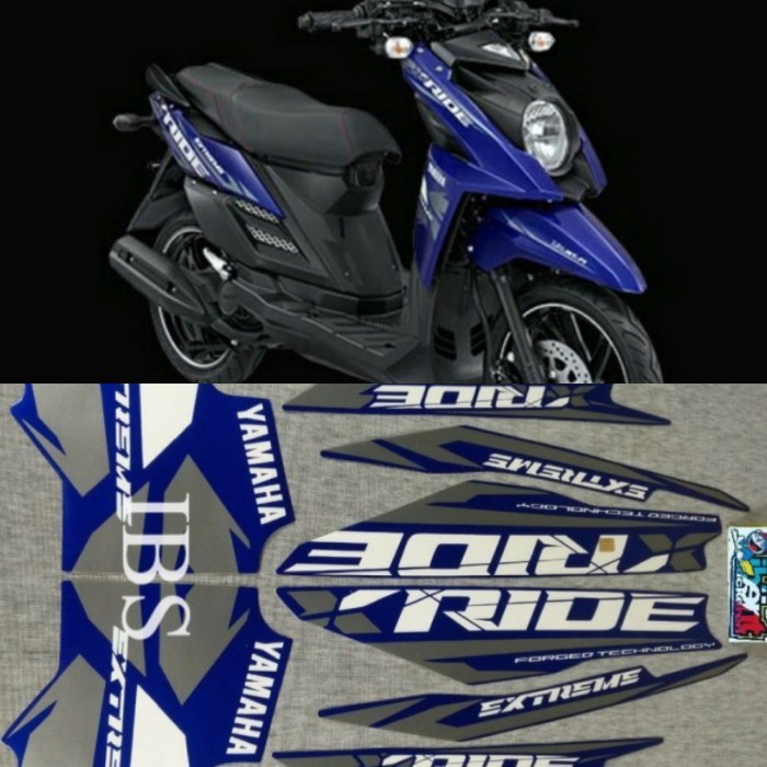 STRIPING X RIDE BIRU 2014 2015 STIKER LIS YAMAHA STIKER