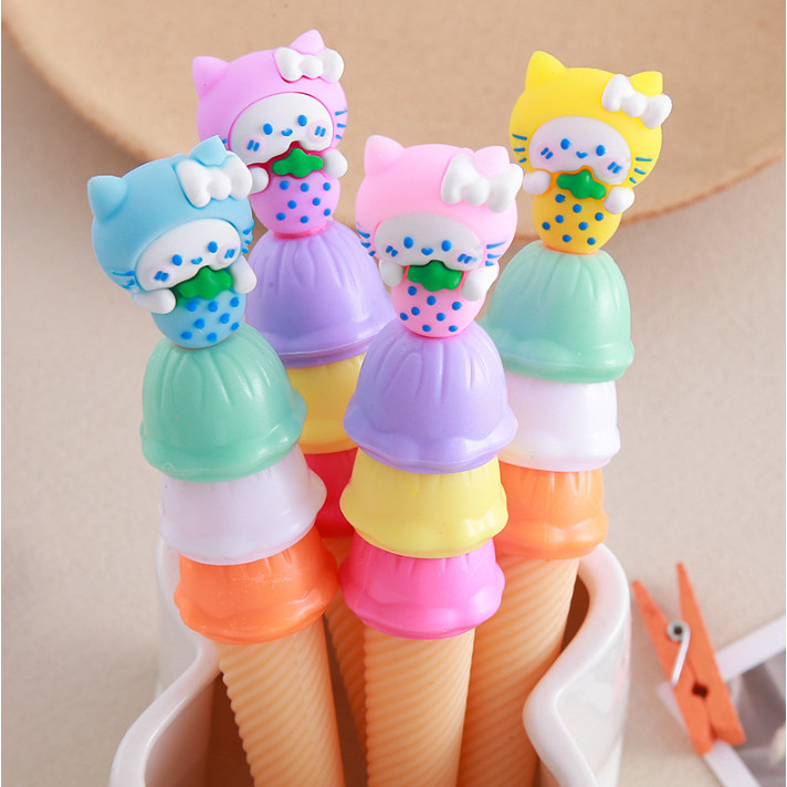 

VIRAL! PULPEN GEL BENTUK ICE CREAM 3D KAWAII / PULPEN KARAKTER UNIK BS