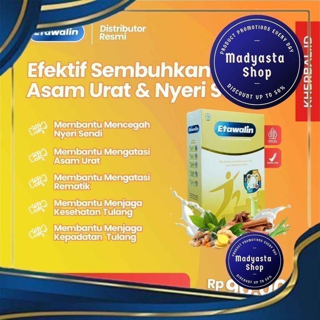 

5.5 Flashsale Etawalin SUSU KAMBING Obat Tulang dan Sendi Ettaawwaaliin|Lin - 3x lebih Efektif Sembuhkan Asam Urat Dan Nyeri Sendi Tampa Kambuh Lagi, Pengeroposan Tulang, Badan Cepat Lelah Original 100% Tanpa Efek Samping FREE COD