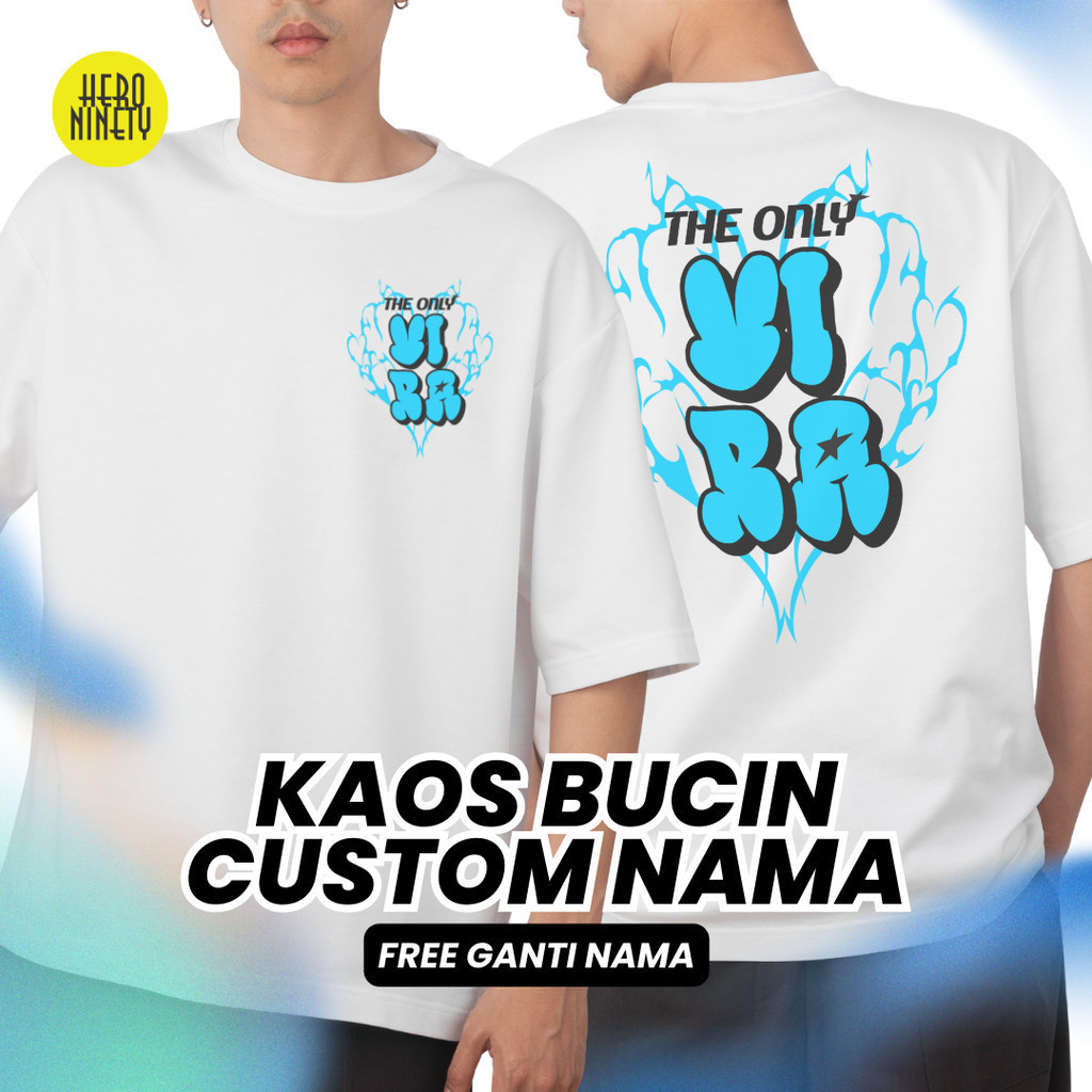 Kaos Bucin Custom "The Only" / Kaos Couple Bucin / Kaos Bucin / Kaos Couple Pasangan / Kaos Unisex