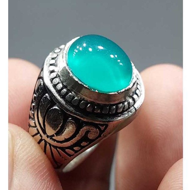 Cincin batu akik bacan doko / bacan  manmade/ tidak asli