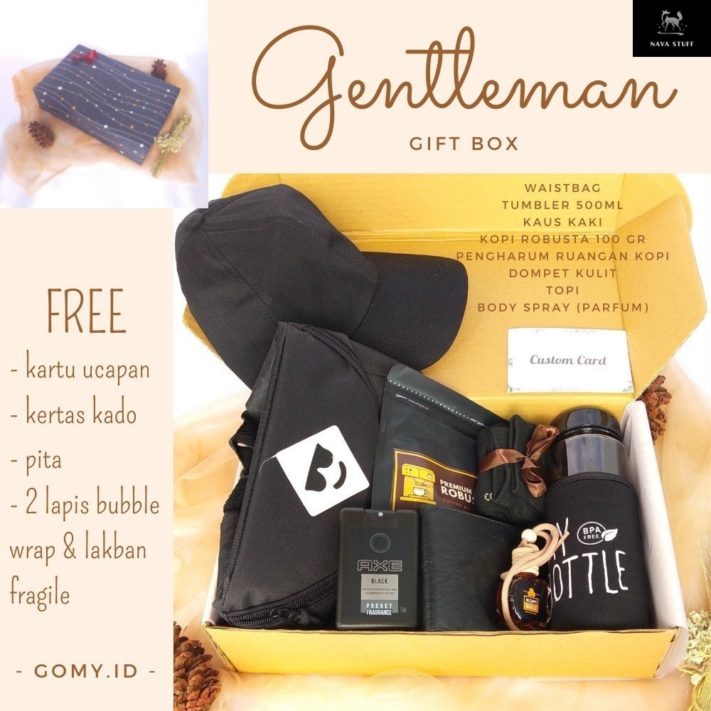 GENTLEMAN gomy.id gift box hampers kado hadiah ulang tahun wisuda sidang birthday anniversary gift p
