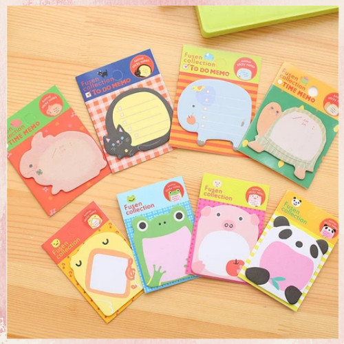 

Sticky Notes Motif HewanTempelan Kertas Catatan Memo Note Karakter Animal Mini Book Karakter Binatang Lucu