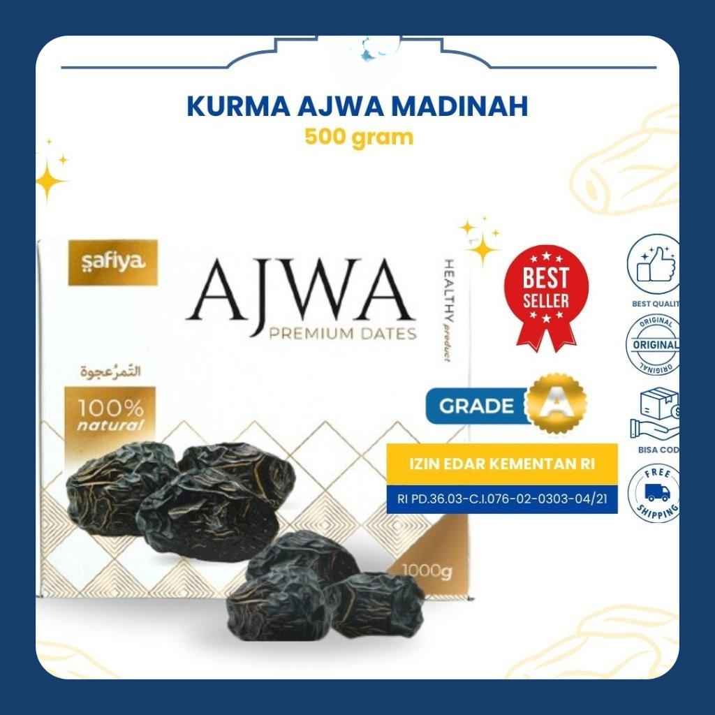 

Kurma Ajwa 1 Kg Asli / Kurma Nabi Super Asli Madinah