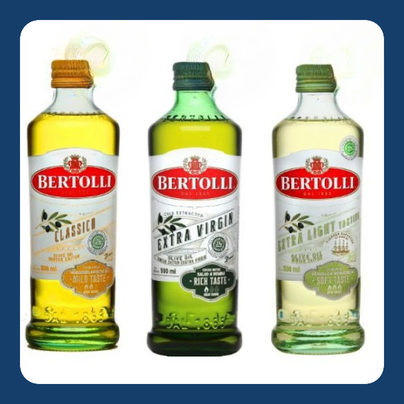 

Bertolli 500 ml Extra Virgin / Extra Light / Classico / Olive Oil / EVOO / ELOO / Minyak Zaitun / LEMAK TAMBAHAN MPASI