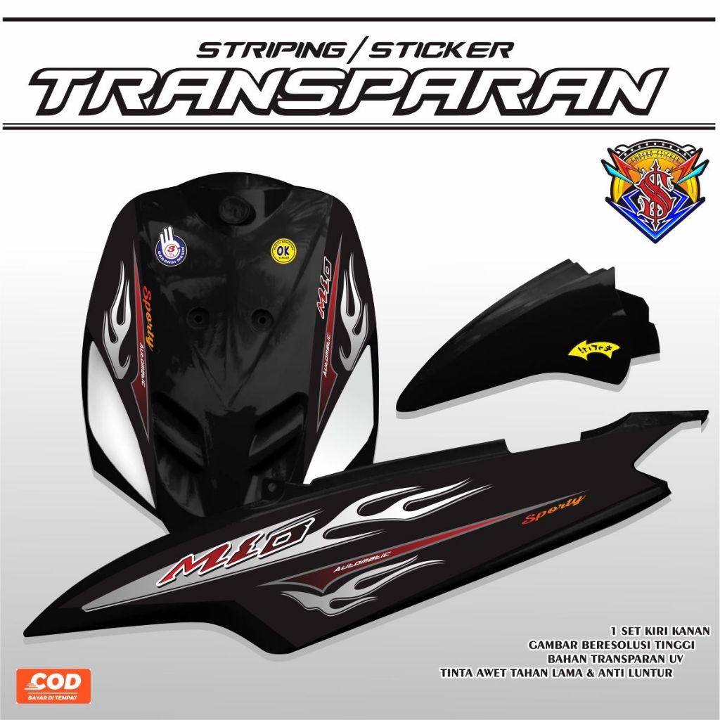 STIKER MIO OLD MIO SMILE MOTIF KEREN STIKER BAHAN TRANSPARAN UV KEREN STIKER KEREN